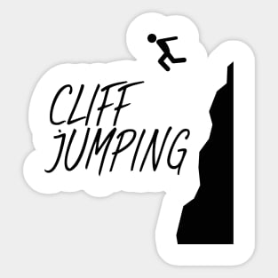 Cliff jumping Sticker